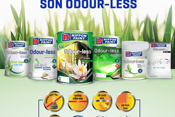Top 4  Sơn Nippon nội thất cao cấp chống bám bẩn, lau chùi vượt trội nên được sử dụng trong mọi gia đình
